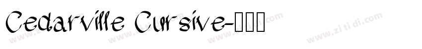 Cedarville Cursive字体转换